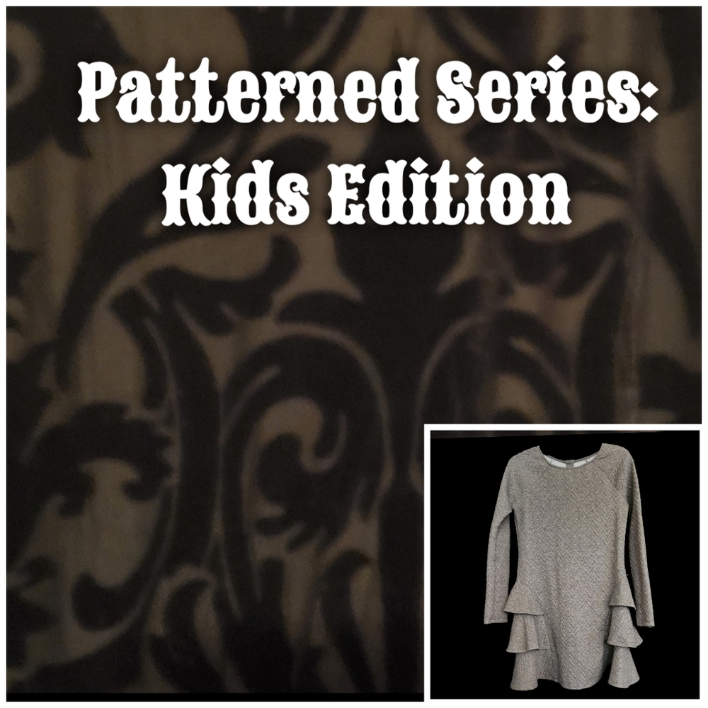 Patterned Series: Glittery Chevron Style Ruffle Dress